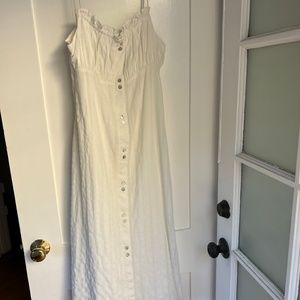 White cottage core style dress by oak + fort - size S - NWT